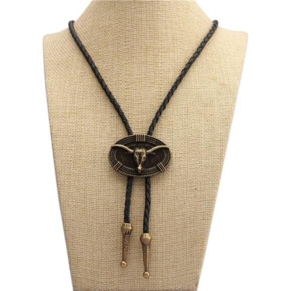 Longhorn Bull Bolo Tie for Men Western Bolo Ties